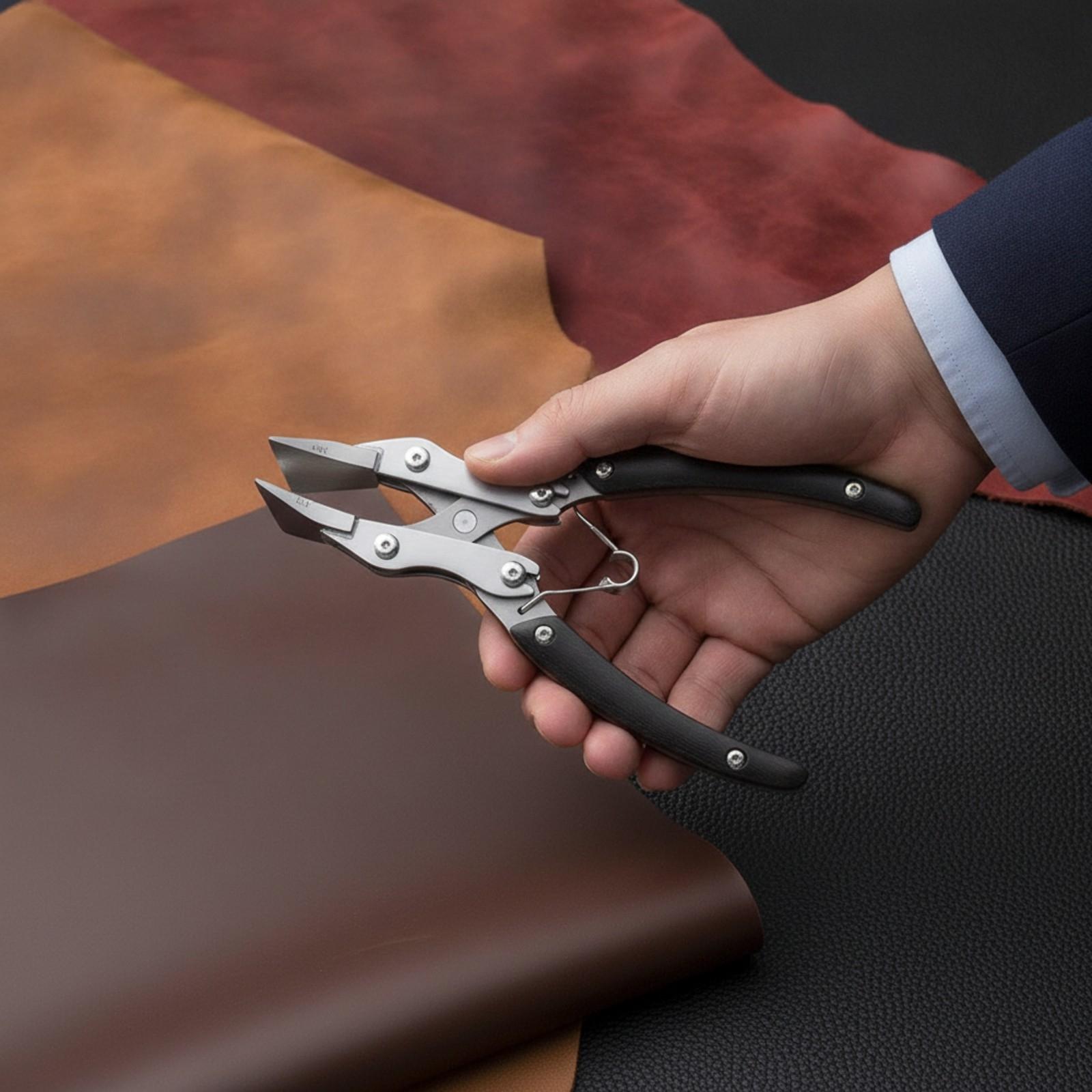 Leatherwork Hand Press - Alicate de bico chato, ferramenta para