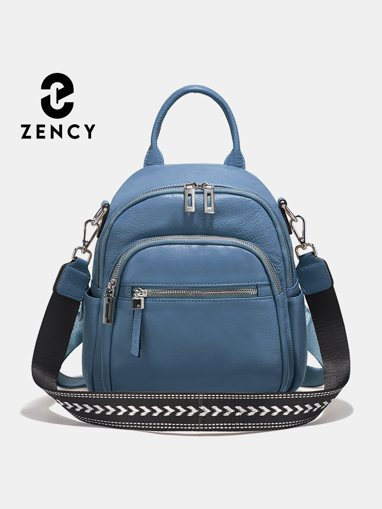 Leatherwork Designs - Zency mochila pequena de couro genuíno,
