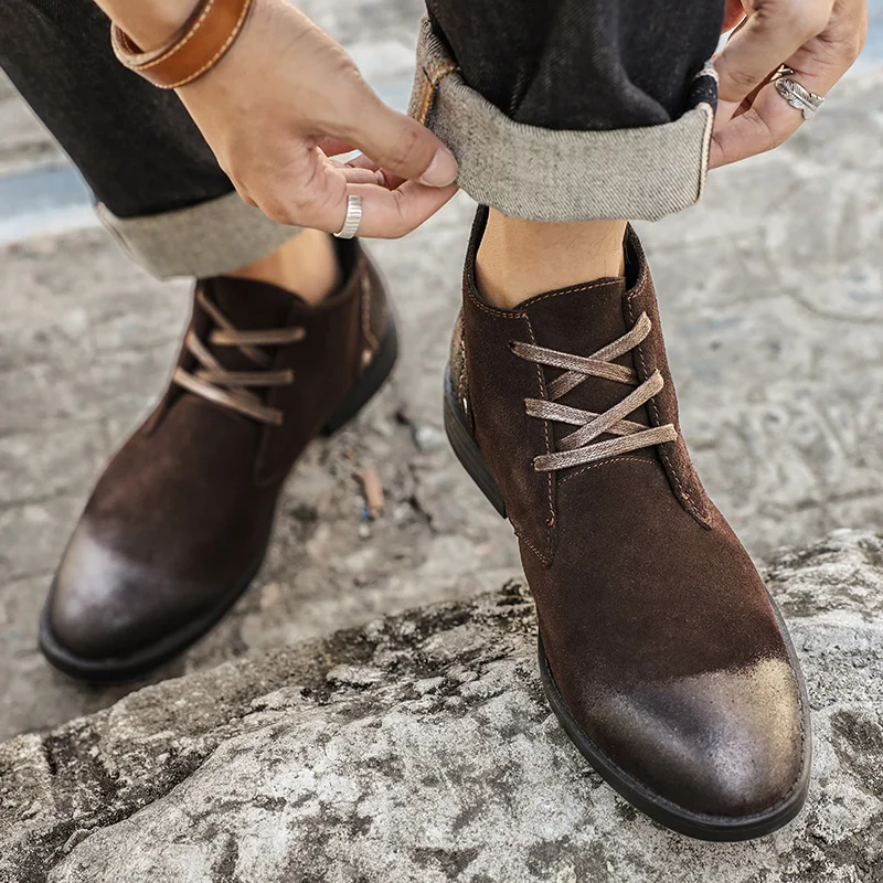 Nova camurça de vaca botas de  - Leatherwork Designs avaliação e preço