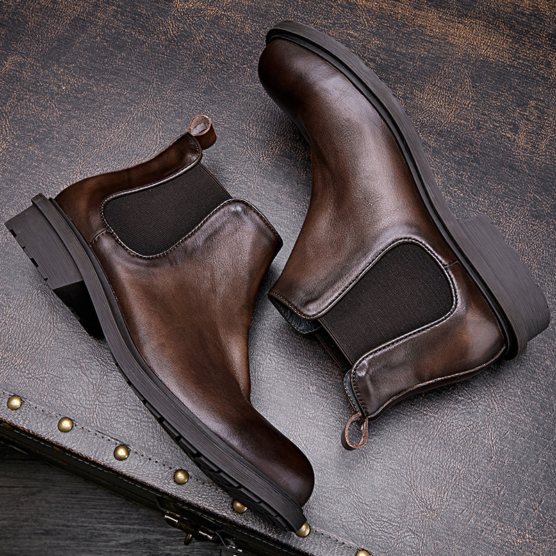 Botas masculinas de outono par - Leatherwork Designs avaliação e preço